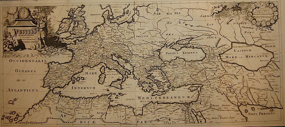 Sanson Nicolas (1600-1667) Romani Imperii qua Occidens est descriptio geographica (Romani Imperii qua Oriens...) 1696 Leida